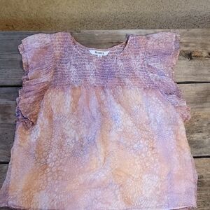 BB Dakota Purple and Peach Blouse